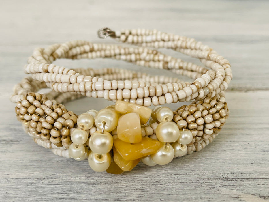 Zara Bracelet - Cream~ ALL JEWELLERY 3 FOR 2