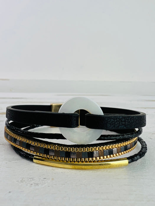 Hilma Bracelet - Black ~ ALL JEWELLERY 3 FOR 2