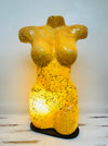 mosaic bust lamp light on front view