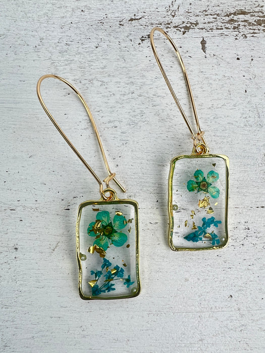 Cressida Earrings - Turquoise Flower ~ ALL JEWELLERY 3 FOR 2
