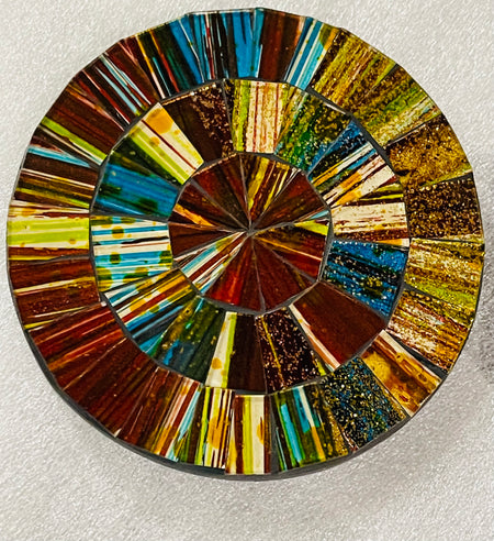 aerial view of mosaic coaster made in bali