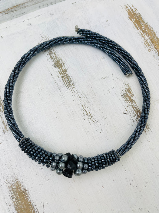 Zara Choker - Gunmetal~ ALL JEWELLERY 3 FOR 2