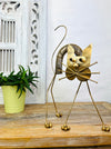 display view of metal scaredy cat 