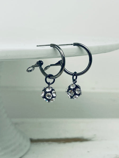 display view of earrings