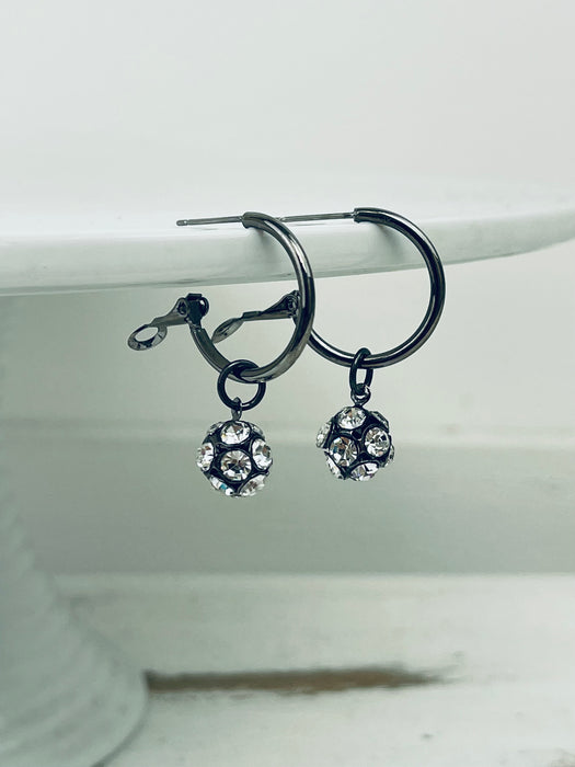display view of earrings