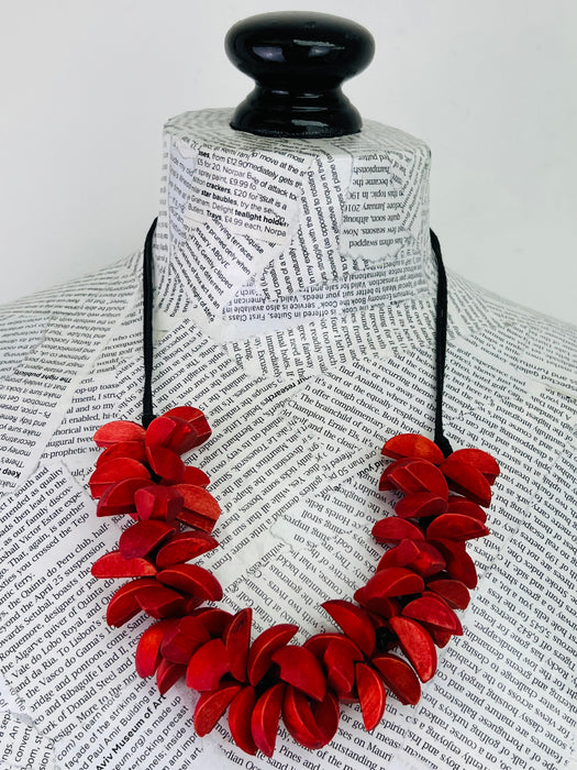 Tagua Necklace - Red