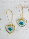 aerial view of earrings
