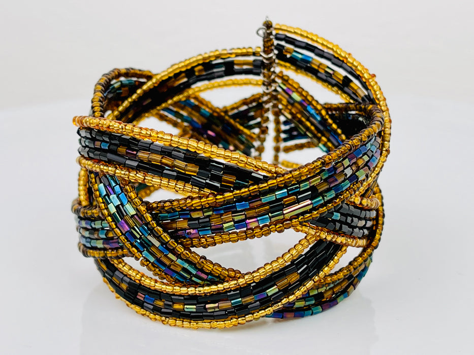 Valencia Cuff - Gold & Paua Mix ~ ALL JEWELLERY 3 FOR 2