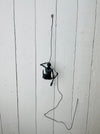 front view of climbing man