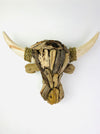 front view of driftwood bull head