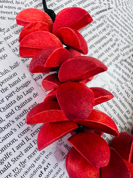 Tagua Necklace - Red