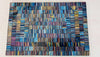 aerial landscape view of close up mosaic placemat in blue