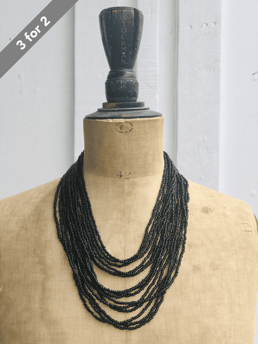 Odessa Necklace - Black ~ ALL JEWELLERY 3 FOR 2