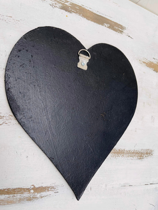 side aerial view base of mosaic letters with hook attached 