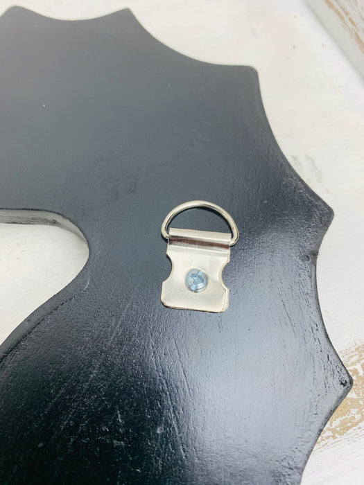 base view of mosaic seahorse with hook attached