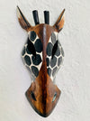 front view of zebra wood mask
